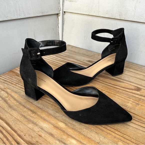 14th & Union Ayla black suede heels, 11 - Picture 1 of 8